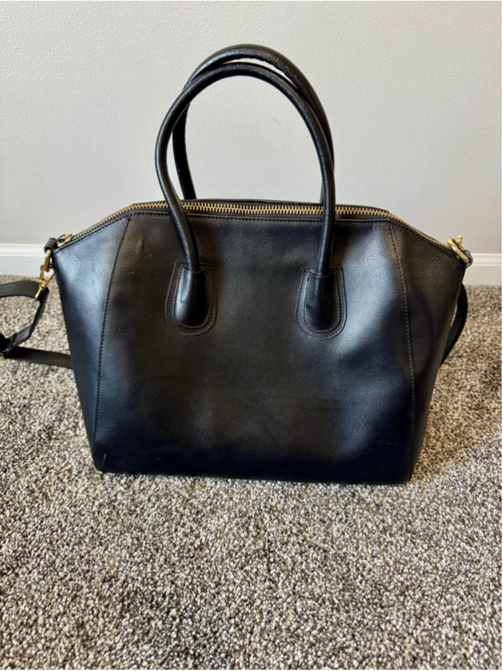 Women's Luana Ferracuti Black Leather Large Satchel Bag Made in Italy - Picture 10 of 16